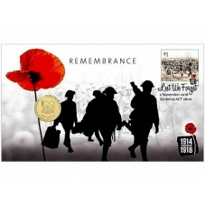AUSTRALIA 2016 . ONE 1 DOLLAR . LEST WE FORGET . REMEMBRANCE PNC
